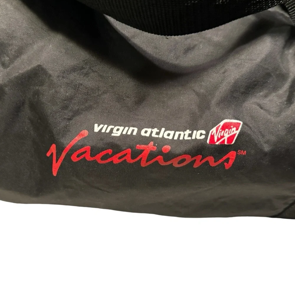 Virgin Atlantic Records Promo Black Lightweight Duffel Bag Weekender Overnighter